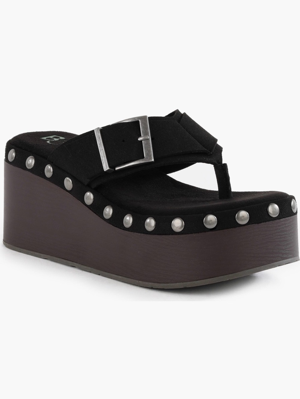 New without Box BC Footwear by Seychelles Starfish Platform Sandals, Black, 7